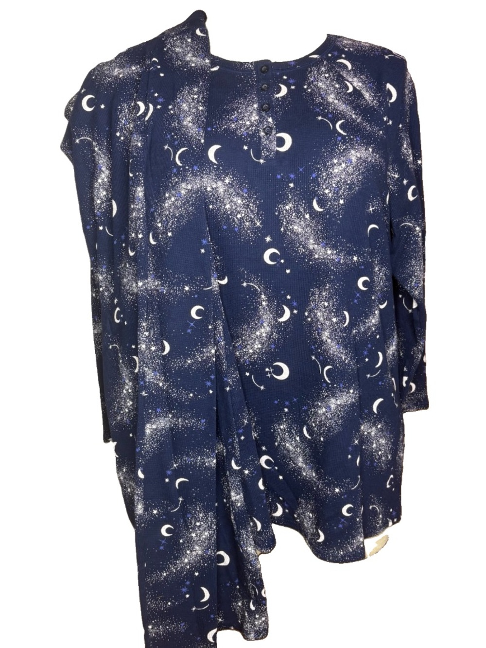 Sleep by Cacique Blue Star Moon Thermal Pajama Set
